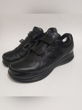 New Balance 577 MW577VK Black Walking Shoes Hook Loop Men’s 11.5 D Well Kept....